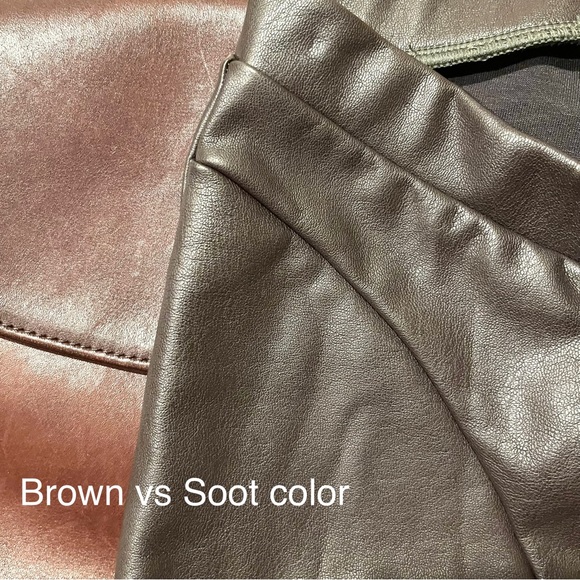 NWOT SKIMS FAUX LEATHER BOOT CUT PANT-SOOT size xs - Picture 11 of 11